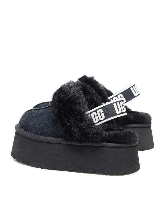Ugg Australia Funkette Κλειστές Γυναικείες Παντόφλες Μαύρες - Image 3