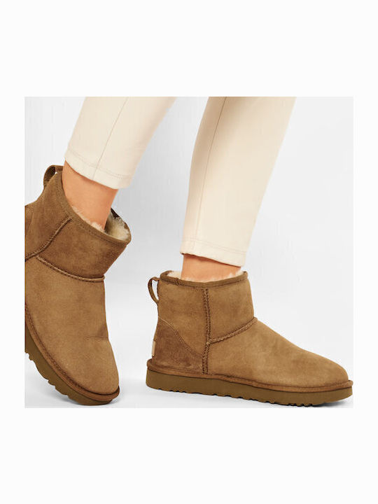 Ugg AustraliaClassic Mini II Suede Γυναικεία Μποτάκια με Γούνα Chestnut - Image 2