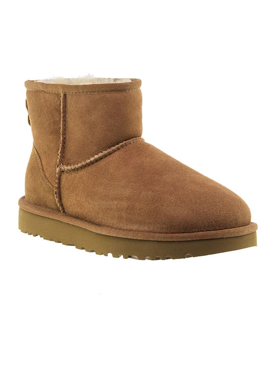 Ugg AustraliaClassic Mini II Suede Γυναικεία Μποτάκια με Γούνα Chestnut - Image 3