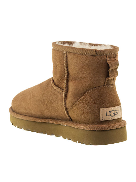 Ugg AustraliaClassic Mini II Suede Γυναικεία Μποτάκια με Γούνα Chestnut - Image 4