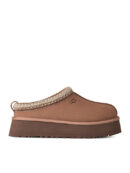 Ugg AustraliaTazz II Κλειστές Δερμάτινες Γυναικείες Παντόφλες Μπεζ / Πούρο Regular Fit