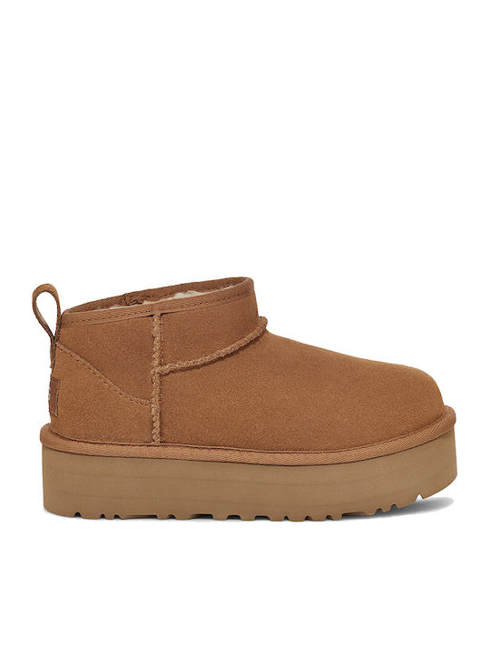Ugg Australia Classic Ultra Mini Suede Παιδικά Μποτάκια Καφέ